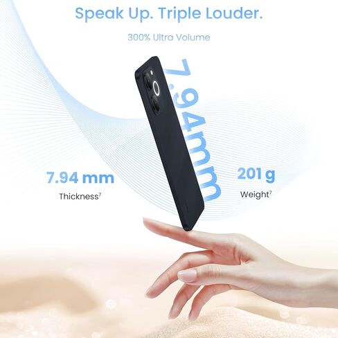 هاتف ذكي Realme Note 70T 4G 4+128 جيجابايت، شاشة 6.75 بوصة، أسود، شاشة 90 هرتز، بطارية 6000 مللي أمبير، كاميرا 32 ميجابكسل، معالج ثماني النواة قوي، حماية ArmorShell، IP54 in Saudi Arabia