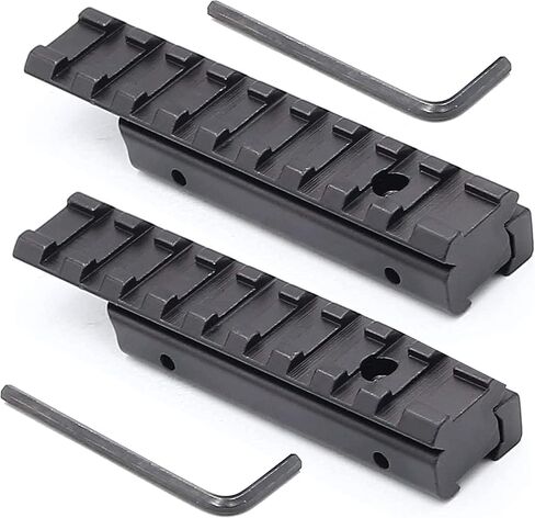 Gotical Low Profile 11mm / 3/8 "تتوافق مع محول السكك الحديدية Picatinny عنصر دائم طويل الأمد (حزمة من 2) in Kuwait