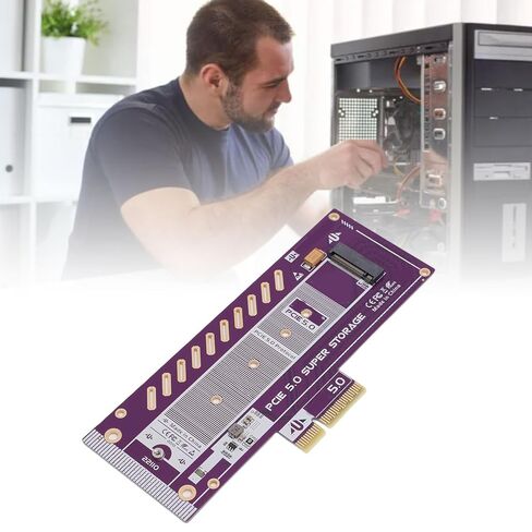 بطاقة محول PCIe 5.0 X4 إلى M.2 NVMe، بطاقة توسيع SSD عالية السرعة بسرعة 128 جيجابت في الثانية مع سرعة قراءة تبلغ 10000 ميجابايت / ثانية لأجهزة الكمبيوتر في محطة عمل الألعاب in Kuwait