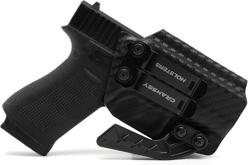 حافظة IWB KYDEX تناسب Glock 43/Glock 43X - حمل حزام الخصر الداخلي - Adj .Cant - قطع بصري in Saudi Arabia