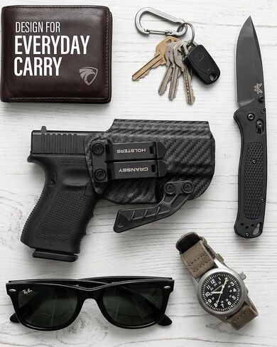 حافظة IWB KYDEX تناسب Glock 43/Glock 43X - حمل حزام الخصر الداخلي - Adj .Cant - قطع بصري in Saudi Arabia