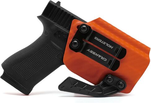 حافظة IWB KYDEX تناسب Glock 43/Glock 43X - حمل حزام الخصر الداخلي - Adj .Cant - قطع بصري in Saudi Arabia