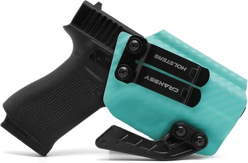 حافظة IWB KYDEX تناسب Glock 43/Glock 43X - حمل حزام الخصر الداخلي - Adj .Cant - قطع بصري in Saudi Arabia