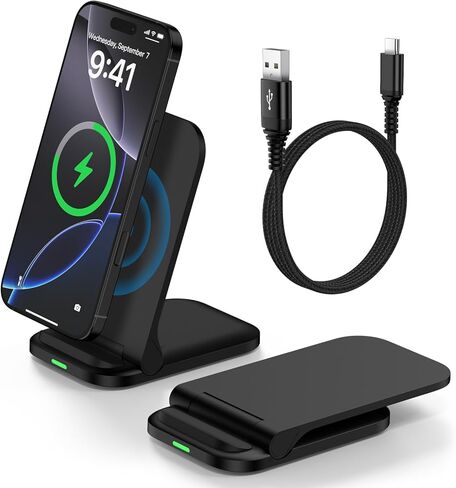 شاحن لاسلكي قابل للطي محطة شحن لاسلكية سامسونج لجهاز Galaxy S25 Edge S25 Ultra Plus S24 S23 S22 S21 S20 S10، حامل شحن للهاتف Android بقدرة 15 وات لـ Google Pixel 10 9 8 in Saudi Arabia