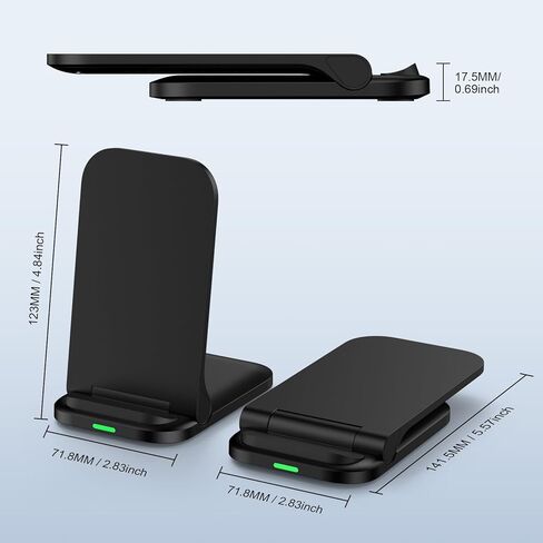 شاحن لاسلكي قابل للطي محطة شحن لاسلكية سامسونج لجهاز Galaxy S25 Edge S25 Ultra Plus S24 S23 S22 S21 S20 S10، حامل شحن للهاتف Android بقدرة 15 وات لـ Google Pixel 10 9 8 in Saudi Arabia