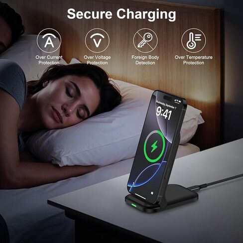 شاحن لاسلكي قابل للطي محطة شحن لاسلكية سامسونج لجهاز Galaxy S25 Edge S25 Ultra Plus S24 S23 S22 S21 S20 S10، حامل شحن للهاتف Android بقدرة 15 وات لـ Google Pixel 10 9 8 in Saudi Arabia