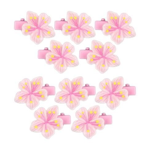 Doneace Spring Flower Hair Clips Cherry Blossom Hair Clips Barrettes Cute Pink Floral Hairpins Spring Hair Accessories for Women Daily Wear, Stage Performance, Party 10Pcs in Saudi Arabia