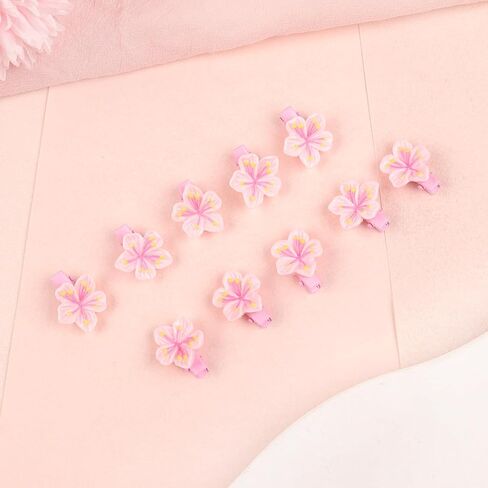 Doneace Spring Flower Hair Clips Cherry Blossom Hair Clips Barrettes Cute Pink Floral Hairpins Spring Hair Accessories for Women Daily Wear, Stage Performance, Party 10Pcs in Saudi Arabia