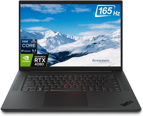 كمبيوتر محمول Lenovo ThinkPad P1 Workstation، شاشة لمس 16 بوصة 4K OLED، Intel Core i7-13800H (14 نواة، حتى 5.2 جيجاهرتز)، NVIDIA RTX 4080، ذاكرة الوصول العشوائي DDR5 سعة 64 جيجابايت، 1 تيرابايت SSD، بصمة الإصبع، إضاءة خلفية، كاميرا ويب IR 5 ميجابكسل، Win  in Kuwait