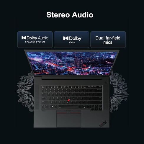كمبيوتر محمول Lenovo ThinkPad P1 Workstation، شاشة لمس 16 بوصة 4K OLED، Intel Core i7-13800H (14 نواة، حتى 5.2 جيجاهرتز)، NVIDIA RTX 4080، ذاكرة الوصول العشوائي DDR5 سعة 64 جيجابايت، 1 تيرابايت SSD، بصمة الإصبع، إضاءة خلفية، كاميرا ويب IR 5 ميجابكسل، Win  in Saudi Arabia