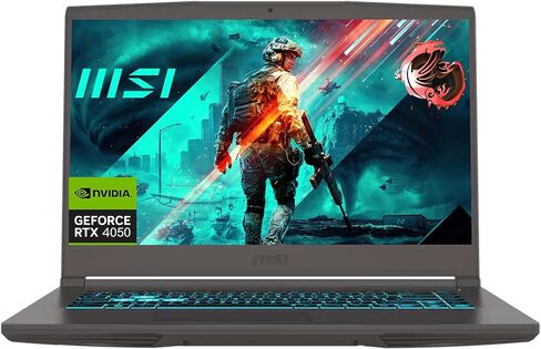 msi 15.6" Thin A15 Gaming Laptop, 16GB DDR5, 512GB SSD, NVIDIA GeForce RTX 4050, Intel Core i5-13420H(Beat i7-11800H), Full HD Display, Backlit Keyboard, HDMI, Wi-Fi 6, Bluetooth, Windows 11, Black in Saudi Arabia
