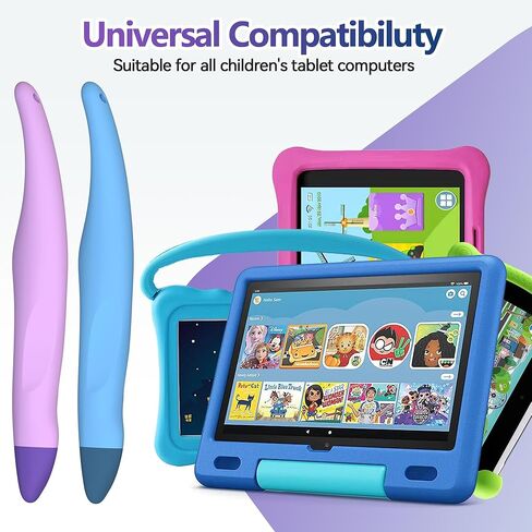 2 Pack Kid-Friendly Stylus Pens for Touch Screens,Tablet Stylus Pen Purple Blue Stylus Universal Touch Screen Capacitive Stylus Compatible with Kindle ipad iPhone in Saudi Arabia