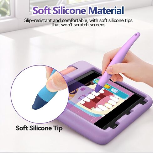 2 Pack Kid-Friendly Stylus Pens for Touch Screens,Tablet Stylus Pen Purple Blue Stylus Universal Touch Screen Capacitive Stylus Compatible with Kindle ipad iPhone in Saudi Arabia
