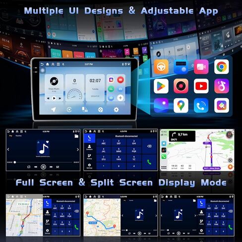 [4+128G] راديو Android 15 لسيارة Hyundai Elantra 2004-2012، 9 بوصات Incell شاشة لمس كاملة ستيريو لاسلكي CarPlay/Android Auto Bluetooth GPS Navigation 5G WiFi FM/RDS + كاميرا احتياطية AHD in Saudi Arabia