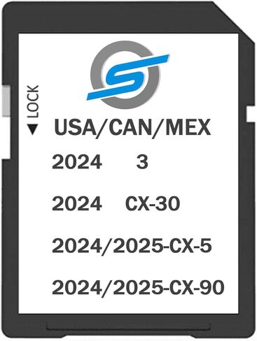 بطاقة SD للملاحة GPS المحدثة لعام 2025 متوافقة مع CX5 (2024-2025)، CX90 (2024-2025)، CX30/ 3 (2024)، خرائط الولايات المتحدة والمكسيك وكندا in Saudi Arabia