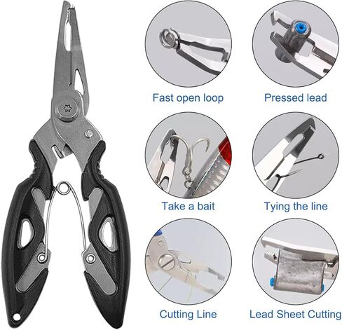 DaKuan 400 PCS High Strength Stainless Steel Split Ring & 2 Pliers Set, Heavy Duty 30-95LB Saltwater Freshwater Fishing Lure Connectors, 5 Sizes for Easy Tackle Repair and Hook Replacement in Saudi Arabia