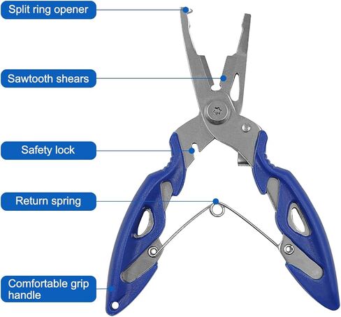 DaKuan 400 PCS High Strength Stainless Steel Split Ring & 2 Pliers Set, Heavy Duty 30-95LB Saltwater Freshwater Fishing Lure Connectors, 5 Sizes for Easy Tackle Repair and Hook Replacement in Saudi Arabia