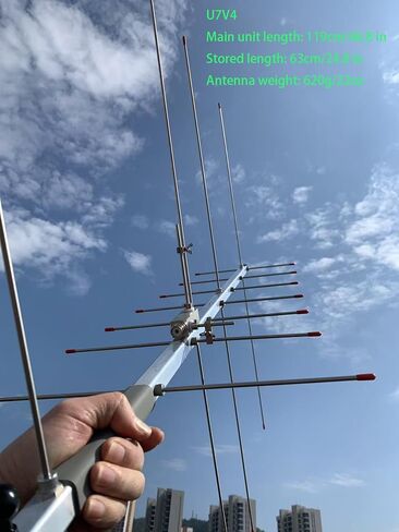 U7V4 Yagi Antenna 430/144MHz Dual-Band Detachable Portable Amateur Radio Band in Saudi Arabia
