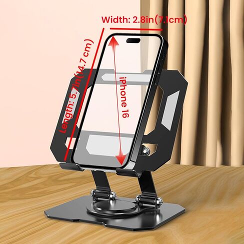 Tablet Stand Holder for Desk, 360° Rotating Adjustable Desktop Tablet Holder, Foldable Aluminum Tablet Mount for iPad Pro, Air, Mini/Samsung Galaxy Tabs and More(4-13 inch)(Silver) in Saudi Arabia