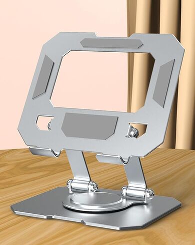 Tablet Stand Holder for Desk, 360° Rotating Adjustable Desktop Tablet Holder, Foldable Aluminum Tablet Mount for iPad Pro, Air, Mini/Samsung Galaxy Tabs and More(4-13 inch)(Silver) in Saudi Arabia