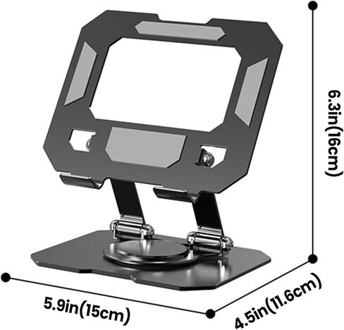Tablet Stand Holder for Desk, 360° Rotating Adjustable Desktop Tablet Holder, Foldable Aluminum Tablet Mount for iPad Pro, Air, Mini/Samsung Galaxy Tabs and More(4-13 inch)(Silver) in Saudi Arabia