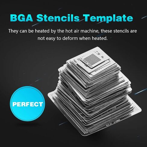 130 قطعة محطة إعادة العمل، 6 أحجام BGA Reballing Stencil، BGA Reballing Station مناسبة لإصلاح أجهزة الكمبيوتر المحمولة وأجهزة الكمبيوتر المكتبية in Kuwait