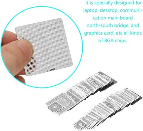 130 قطعة محطة إعادة العمل، 6 أحجام BGA Reballing Stencil، BGA Reballing Station مناسبة لإصلاح أجهزة الكمبيوتر المحمولة وأجهزة الكمبيوتر المكتبية in Kuwait