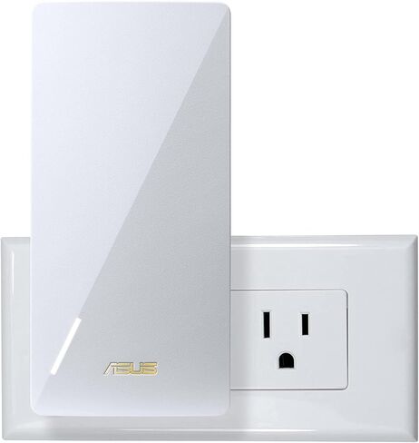 ASUS RP-AX58 AX3000 ثنائي النطاق WiFi 6 (802.11ax) موسع النطاق، موسع AiMesh لشبكة WiFi سلسة؛ يعمل مع أي جهاز توجيه WiFi (أبيض) (متجدد) in Kuwait