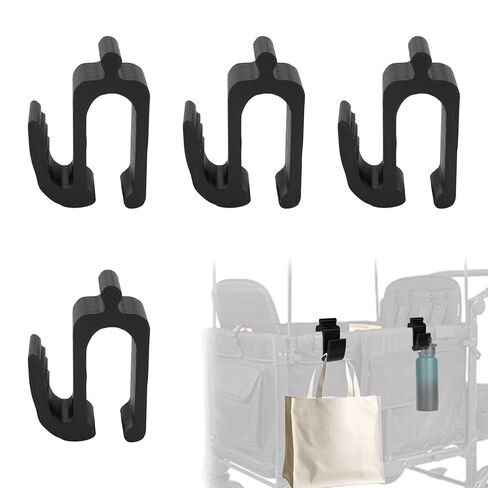4pcs Multipurpose Side Hooks for Wonderfold Wagon W4, Upgraded Multifunctional Stroller Bag Hooks Clip Replacement Parts Travel Organizer Space-Saving Accessory Accessories for Groceries Diaper Bags in Saudi Arabia
