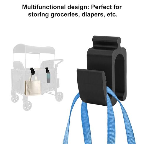 4pcs Multipurpose Side Hooks for Wonderfold Wagon W4, Upgraded Multifunctional Stroller Bag Hooks Clip Replacement Parts Travel Organizer Space-Saving Accessory Accessories for Groceries Diaper Bags in Saudi Arabia