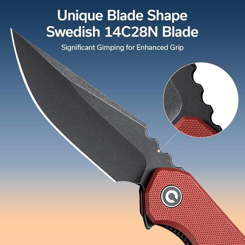 CIVIVI Bluetick Folding Knife for EDC, Pocket Knife with 3.47" 14C28N Blade G10 Handle, Utility Knife for Outdoors Indoors C23050-2 in Saudi Arabia