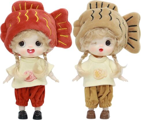 شخصيات BJD Blind Box اللطيفة، دمية OB11 قابلة للتحصيل مع ملابس قابلة للإزالة بمقياس 1/12، هدية مفاجأة صندوق غامض عشوائي واحد - سلسلة متعة عشاق الطعام اليابانية in Kuwait