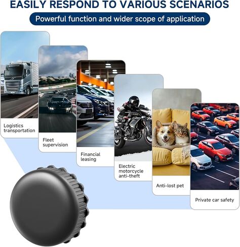 جهاز تعقب GPS للمركبات - جهاز تعقب مغناطيسي صغير للسيارات في الوقت الحقيقي مع تطبيق مجاني، جهاز تتبع GPS مخفي للسيارات والشاحنات والدراجات النارية والأطفال والحيوانات الأليفة|جهاز تعقب المركبات المضاد للسرقة|بدون رسوم شهرية in Kuwait