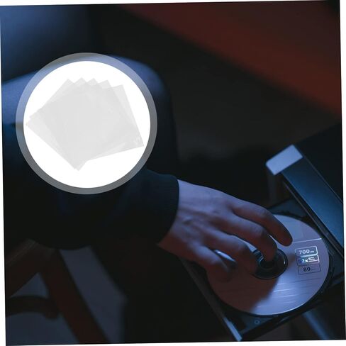 50Pcs Vinyl Record Sleeve Cover Outer Protective Cover Wrinkle Transparent Design for Safe Storage and Display of Your Vinyl Collection in Saudi Arabia