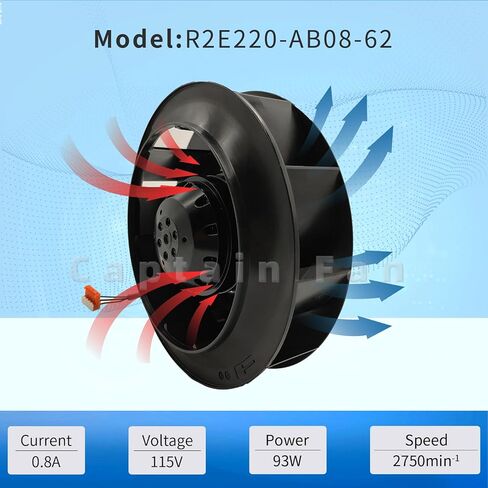 R2E220-AB08-62 Ebm Papst Fan 115VAC 0.8 / 1.1A مروحة طرد مركزي in Kuwait