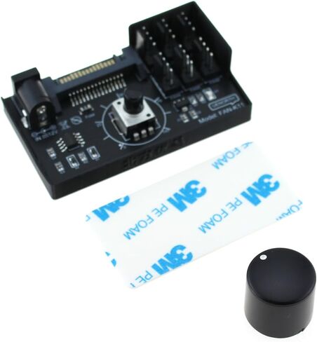 TAODAN 4 Pin 12V PWM Fan Controller مدعوم من SATA و DC 5525 مقبض سرعة مروحة التبريد مع أقصى إجمالي 60 وات 5 أمبير in Kuwait