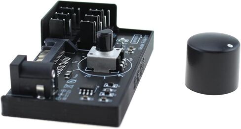 TAODAN 4 Pin 12V PWM Fan Controller مدعوم من SATA و DC 5525 مقبض سرعة مروحة التبريد مع أقصى إجمالي 60 وات 5 أمبير in Kuwait