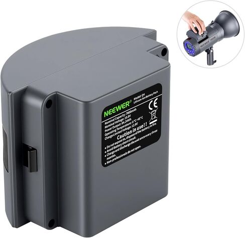 Neewer Li-ion Battery High Capacity Rechargeable Flash Spare Battery for Q300, Vision 4, ML300 Outdoor Studio Flash Strobe in Kuwait