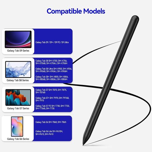 Official S Pen Stylus Compatible with Samsung Galaxy Tab S6 Lite, S7, S7+, S8+, S8 Ultra, S9+, S9 Ultra, with 3 Tips in Saudi Arabia