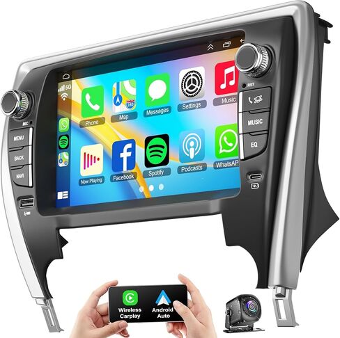 4G+64G Car Radio Stereo for Toyota Camry 2012-2014 with Key, Wireless Carplay&Android Auto with Android 13 Support Bluetooth/GPS/WiFi/Back-up Camera/SWC/FM,9 Inch HD QLED Touch Screen for Camry in Saudi Arabia