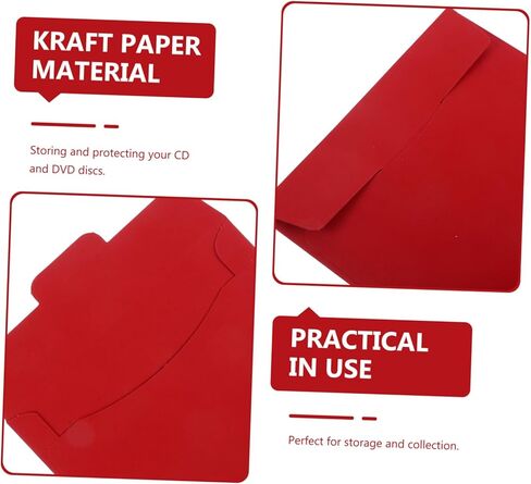 Luxshiny 20pcs DVD Paper Envelopes for CD Storage CD DVD Sleeves Space Saving Packaging for Home Cinema Discs from Scratches Easy Organization for Media Collections in Saudi Arabia