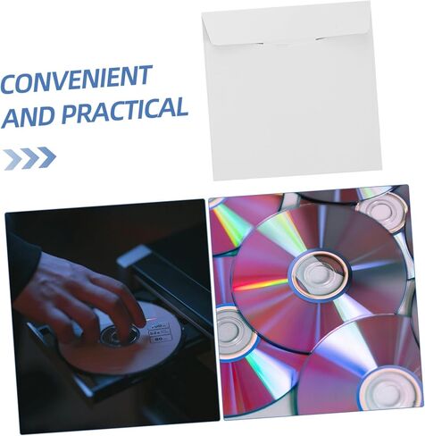 50 قطعة من مظاريف الورق من Mobestech لتخزين أقراص DVD والأقراص المضغوطة وحوامل الوسائط البصرية المقاومة للتمزق لتنظيم الأقراص والحماية من البقع in Kuwait