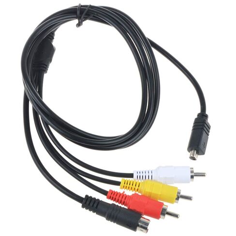 سلك كابل 5ft AV A/V Audio Video TV-Out متوافق مع كاميرا الفيديو Sony Handycam DCR-SR68/e in Saudi Arabia