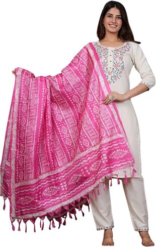 Women’s Cotton Flex Kurta Set with Printed Dupatta | Indian Ethnic Outfit for Festive & Casual Wear in Saudi Arabia