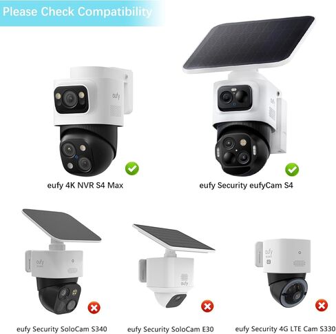 حامل مزراب لـ eufy 4K NVR S4 Max وeufyCam S4، دعامة تثبيت من الألومنيوم بدون مثقاب، عبوة واحدة in Saudi Arabia