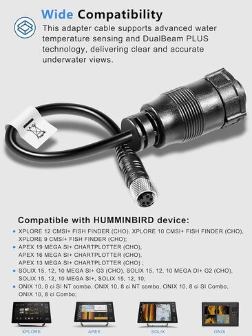 Replacement for 1852073 MKR-US2-13 Universal Sonar 2 Adapter Cable for Trolling Motors to HUMMINBIRD XPLORE, APEX, SOLIX, Onix Chartplotter and Fishfinder in Saudi Arabia