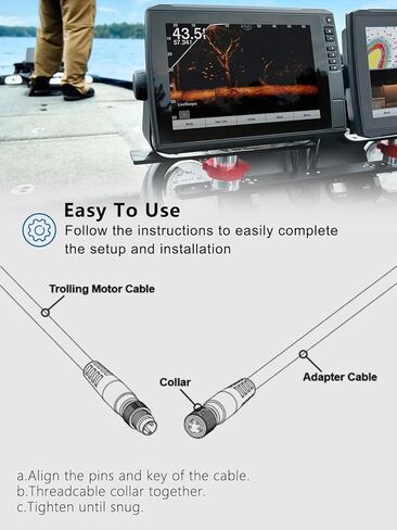 Replacement for 1852073 MKR-US2-13 Universal Sonar 2 Adapter Cable for Trolling Motors to HUMMINBIRD XPLORE, APEX, SOLIX, Onix Chartplotter and Fishfinder in Saudi Arabia