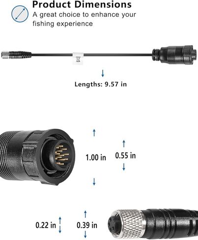 Replacement for 1852073 MKR-US2-13 Universal Sonar 2 Adapter Cable for Trolling Motors to HUMMINBIRD XPLORE, APEX, SOLIX, Onix Chartplotter and Fishfinder in Saudi Arabia