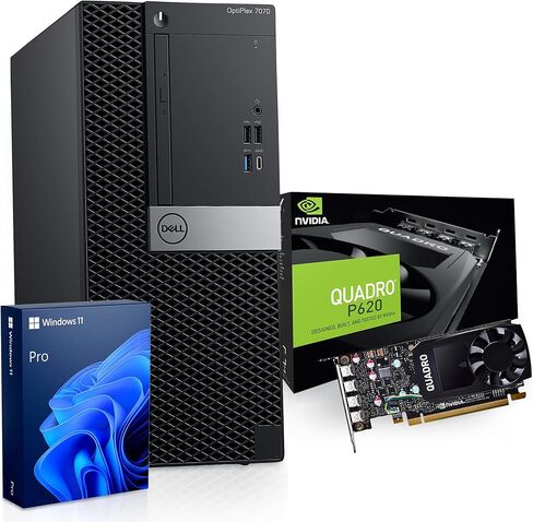 الكمبيوتر المكتبي لمحطة العمل من Dell - التحرير/التصميم | نفيديا كوادرو P620 2 جيجا | إنتل i7-9700 | ذاكرة الوصول العشوائي 32 جيجابايت، 1 تيرابايت SSD + 4 تيرابايت إتش دي دي | واي فاي 5G + بي تي | ويندوز 11 برو (متجدد) in Saudi Arabia