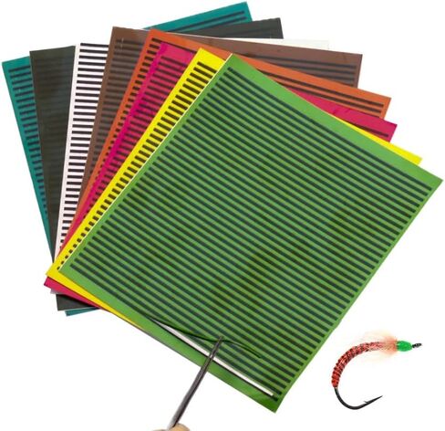 Pack of 1 Sheets Synthetic Peacock Quills Fly Fishing Tying Material for Nymph Bug Shrimp Body Wrap Skin in Saudi Arabia